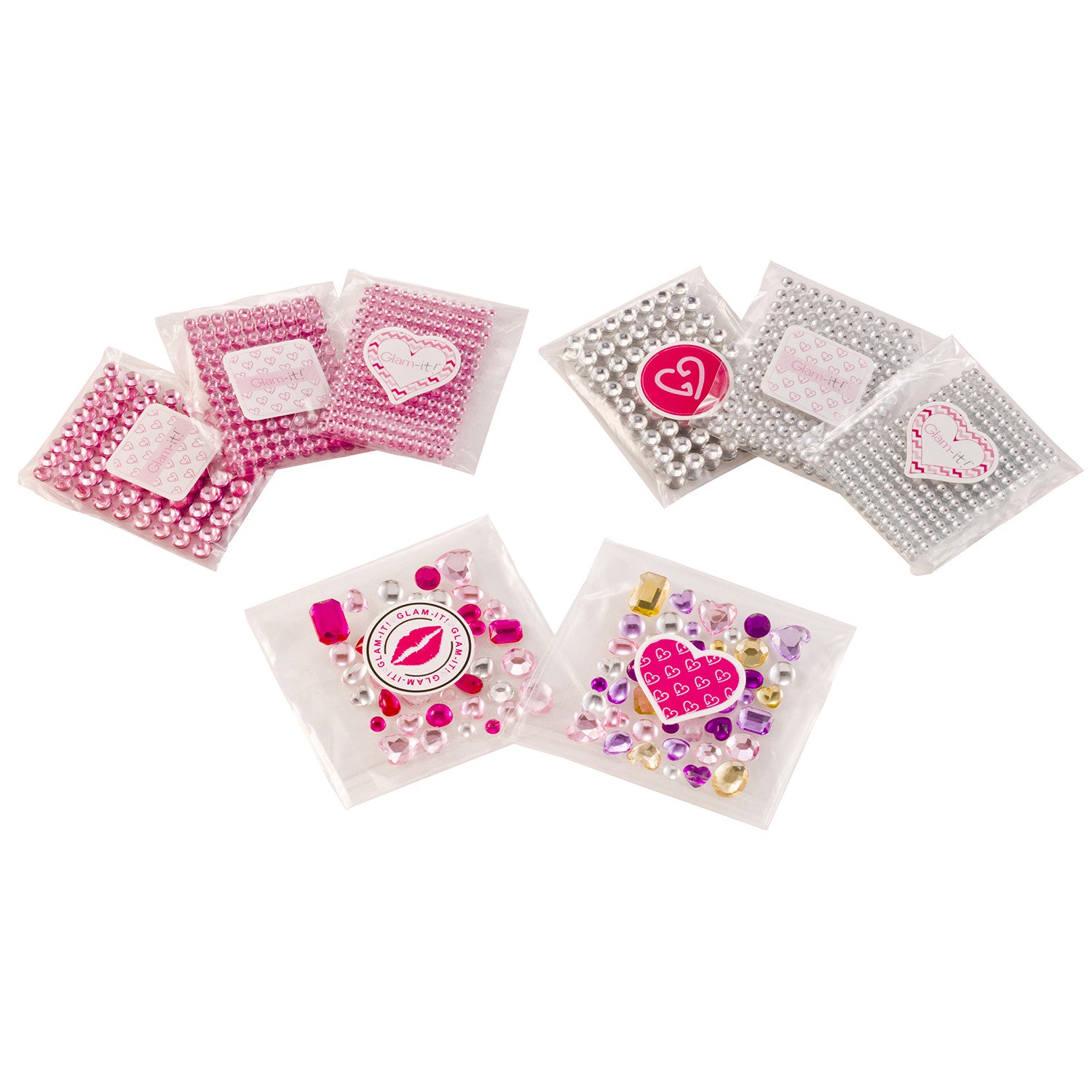 DIY Stick On Crystals 8 Pack Set