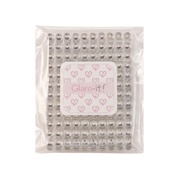 DIY Stick On Medium Crystals – WHITE (4mm)