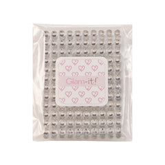 DIY Stick On Medium Crystals – WHITE (4mm)